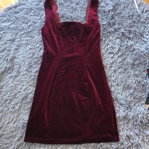 Red velvet dress